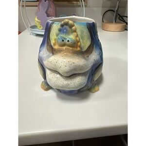 Unique Big Lipped Blue And Yellow Spotted Fish Planter Mug , Made In‎ China